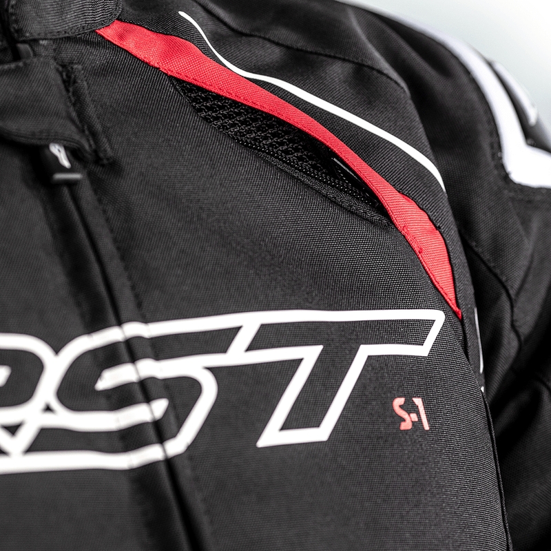 RST S-1 Jacke Textil Schwarz/Rot/Weiß Herren Größe 3XL