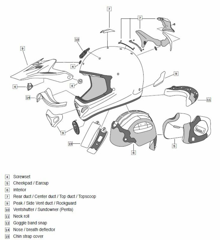 ARAI Off-Road Helmet Peek MX-V Rumble Blue