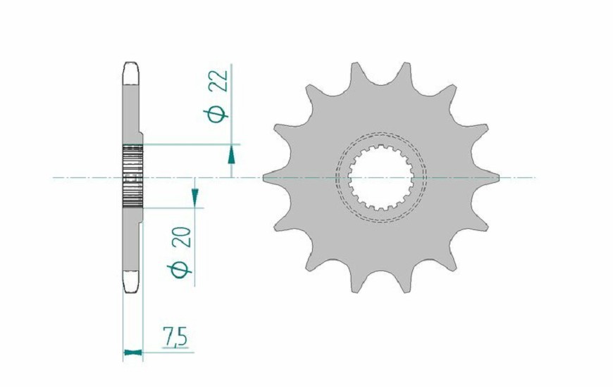 AFAM Standard Stahlritzel vorne 20210 - 520