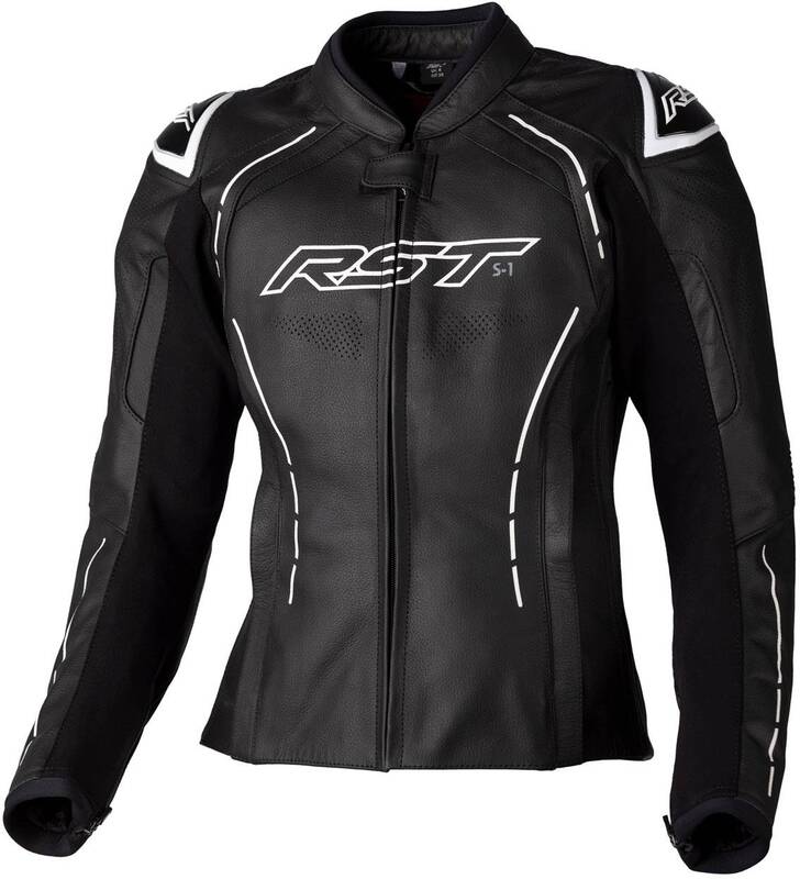RST Ladies S1 CE Lederjacke - Schwarz/Weiß Größe M