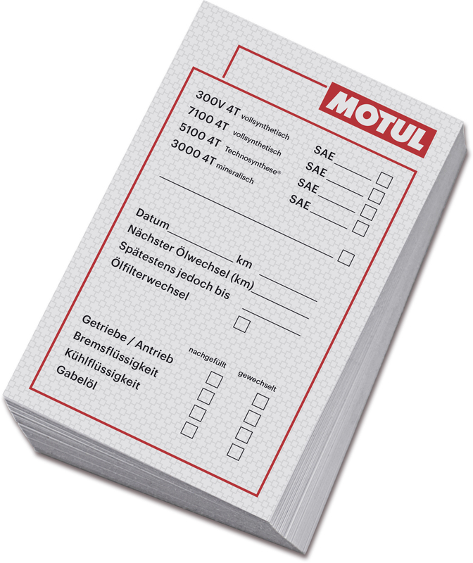 MOTUL Ölwechsel-Aufkleber 50 Stk. MOTUL Ölwechsel-Aufkleber 50 Stk.