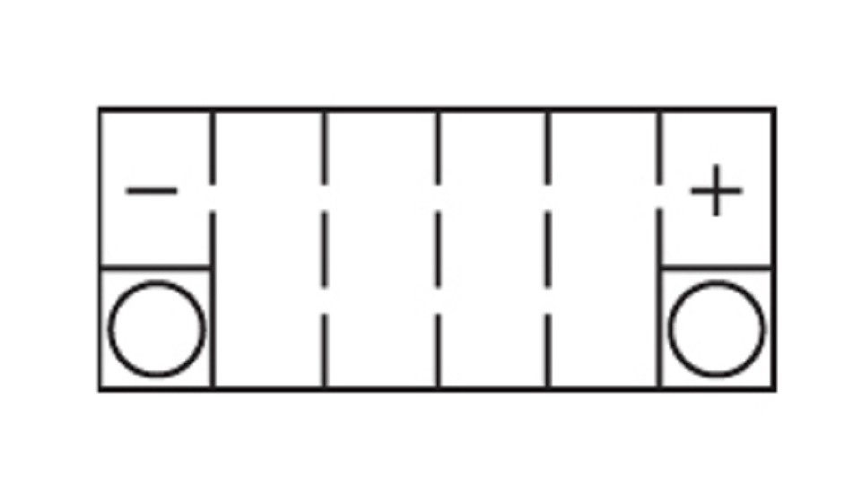 Batterie NITRO NB5L-BS (CP) mit Säurepack 12V/5Ah [120x60x130] CCA=65A