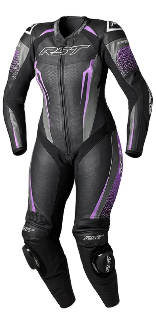 RST Suit TracTech Evo 5 Damen Lederkombi - Schwarz/Fuchsia/Grau