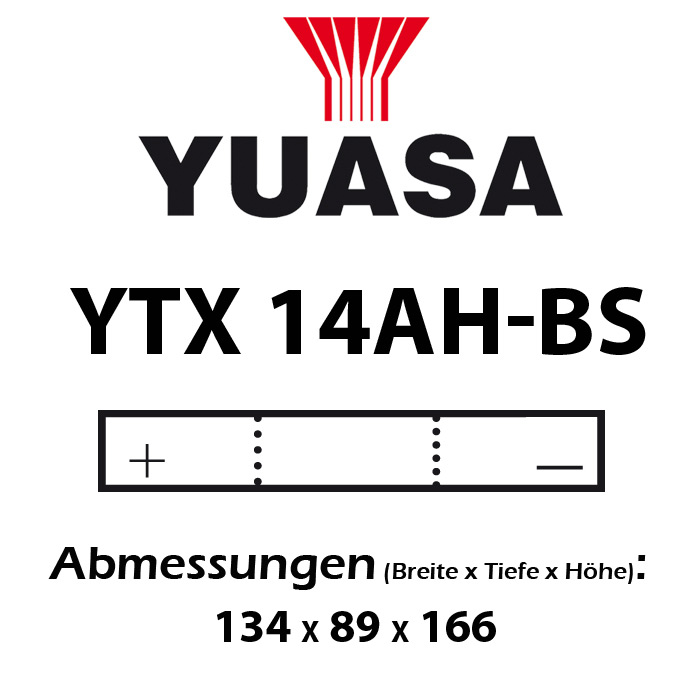 Batterie YUASA YTX14AH-BS 12 AH MF