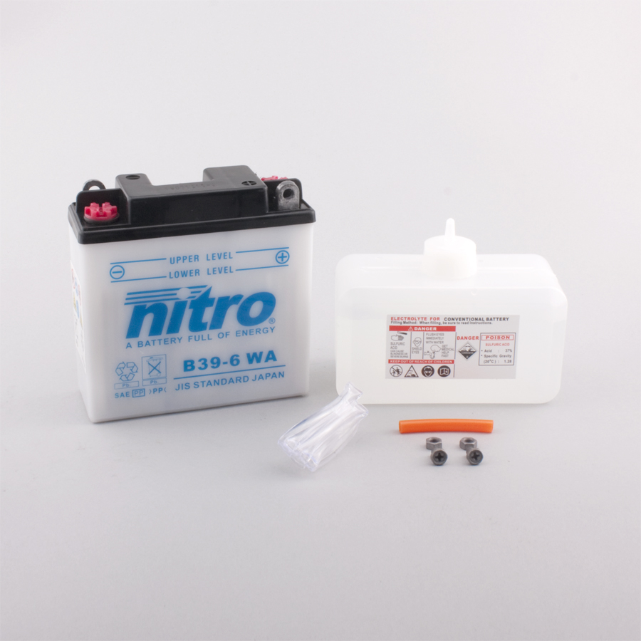 Batterie NITRO B39-6 (CP) mit Säurepack 6V/7Ah [126x48x126]