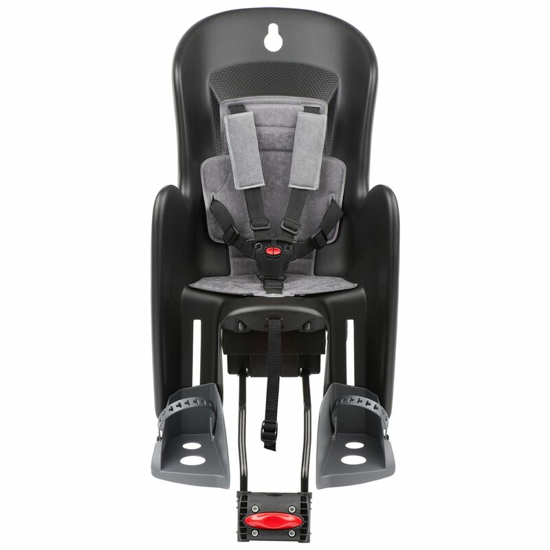POLISPORT Bilby Maxi RS Reclining Rear Child Bike Seat Frame Mounting - Black/Dark Grey
