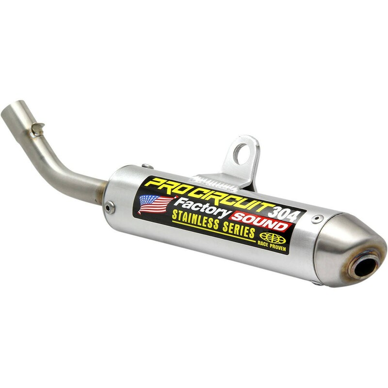 2-Takter-Schalldämpfer 304 PRO CIRCUIT, gebürstetes Aluminium passend für KTM Sx65