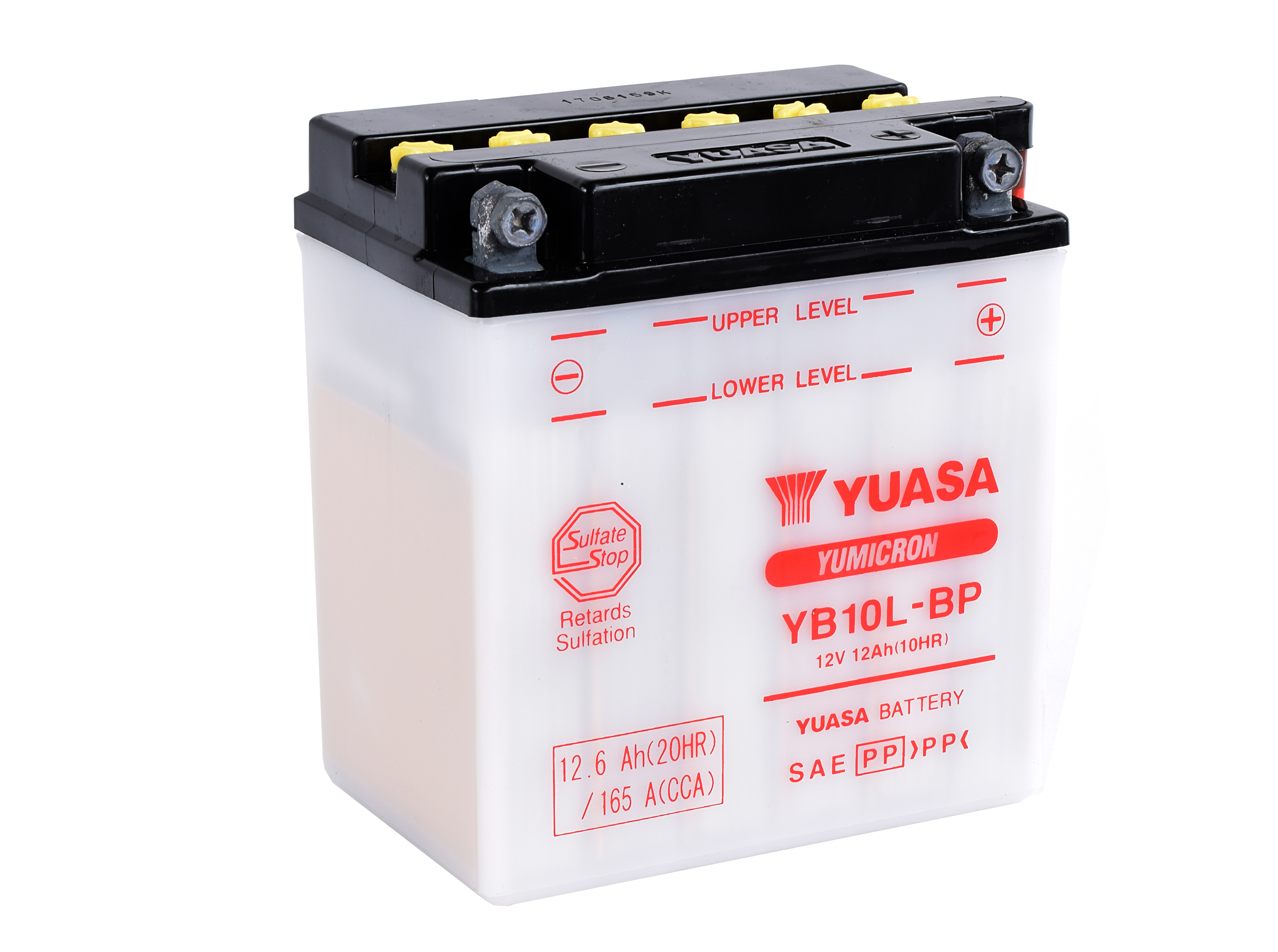 Batterie YUASA YB10L-BP (DC) ohne Säure / C-Ware 12V/12AH (10 Std.) [135x90x145] CCA=165A Säurefüllmenge 800 ml