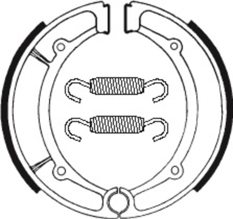 TECNIUM Scooter/Street/ATV Organische Bremsbacken - BA066 TECNIUM Scooter/Street/ATV Organische Bremsbacken - BA066