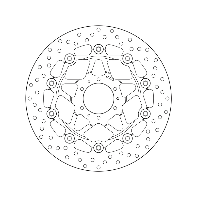 BREMBO Serie Oro rund schwimmend Bremsscheibe BREMBO Serie Oro rund schwimmend Bremsscheibe