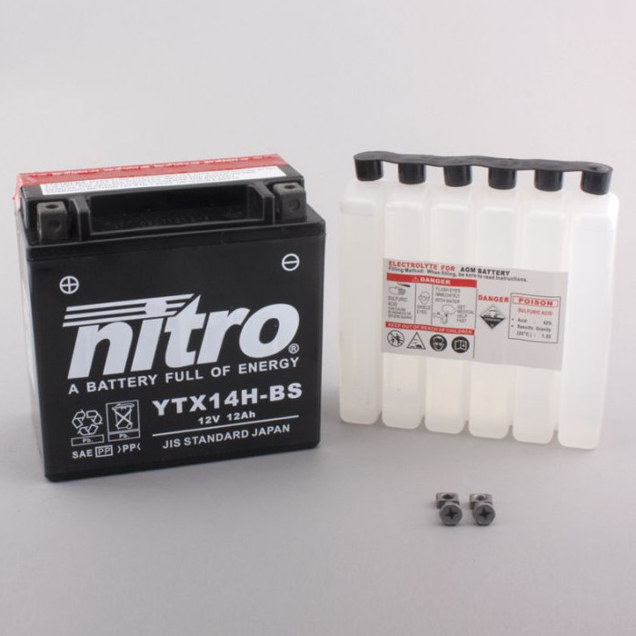 Batterie Nitro YTX14H-BS 12AH MF Batterie Nitro YTX14H-BS 12AH MF