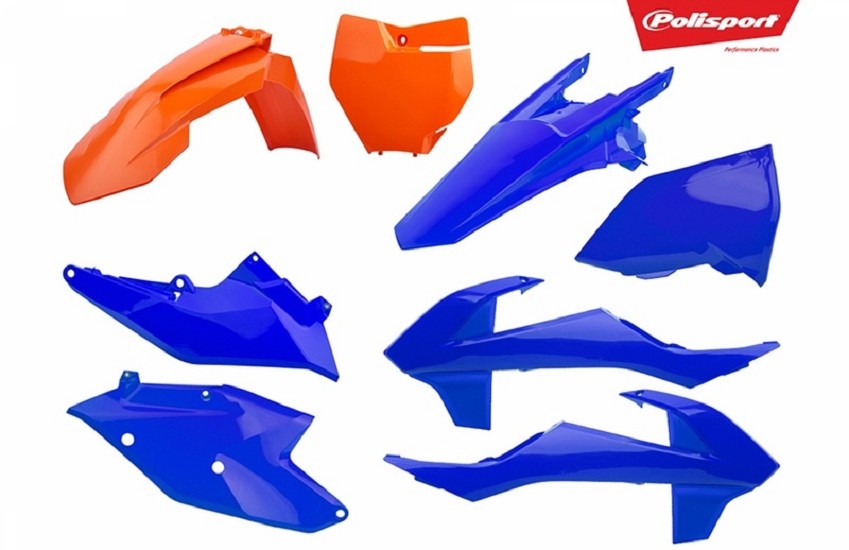 POLISPORT Plastics Kit Orange/Blue passend für KTM SX/SX-F