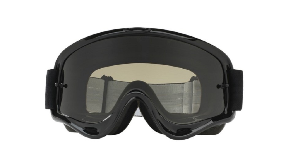 OAKLEY O Frame MX Sand Goggle Jet Brille Schwarz Dunkelgrau + Klares Glas