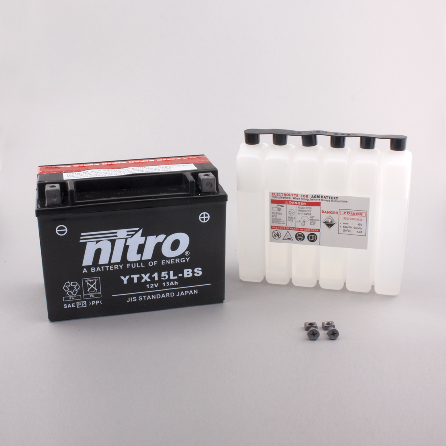 Batterie NITRO NTX15L-BS (CP) mit Säurepack 12V/13Ah [175x87x130] CCA=230A