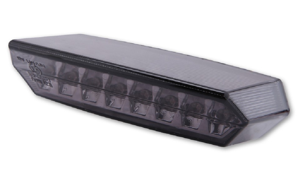 SHIN YO Boston LED Rücklicht, Schwarze Basisplatte, getöntes Glas