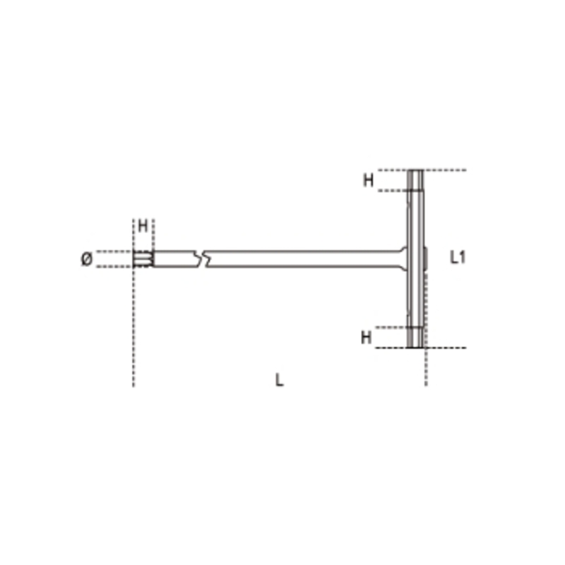 BETA männliche Sechskant T-Griff-Schlüssel - 5mm