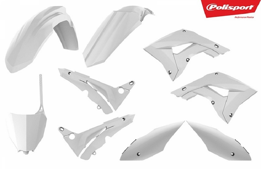 POLISPORT Plastik-Kits weiß passend für Honda CR125/250R