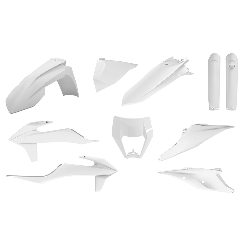 POLISPORT Plastik-Kit Weiss - passend für KTM EXC/EXC-F