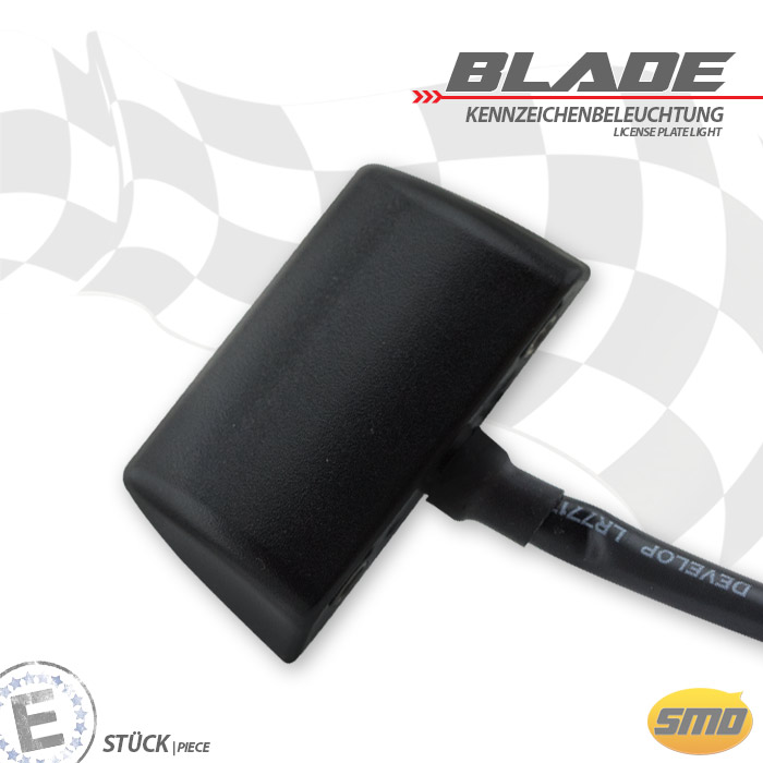 SMD-Kennzeichenbeleuchtung Blade schw. ABS
