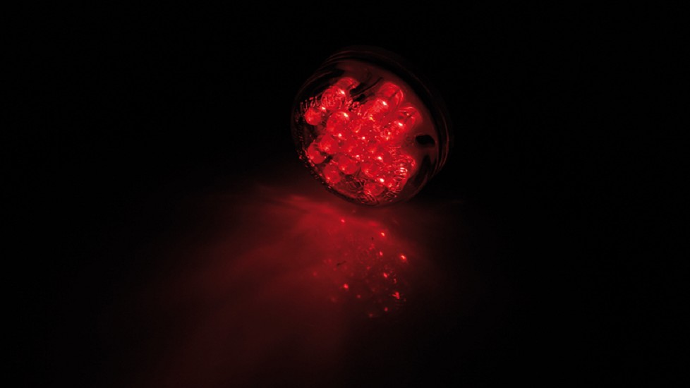 SHIN YO Disc LED-Rücklicht, Klarglas,