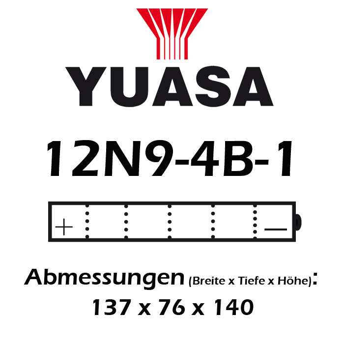 Batterie YUASA 12N9-4B-1 9 AH