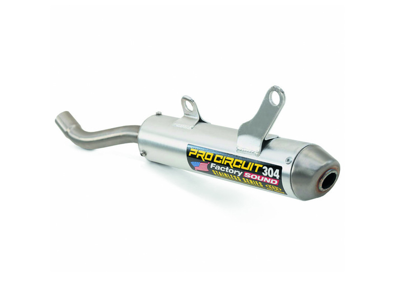 PRO CIRCUIT 304 Schalldämpfer Aluminium gebürstet/Endkappe Edelstahl passend für Suzuki RM125