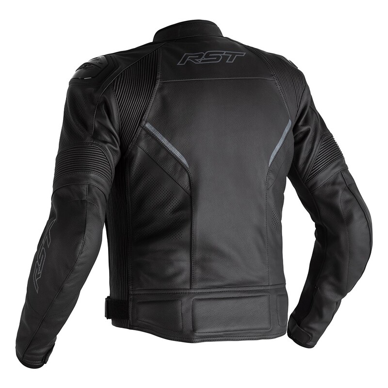 RST Sabre CE Leather Jacket - Black/Black/Black Size M