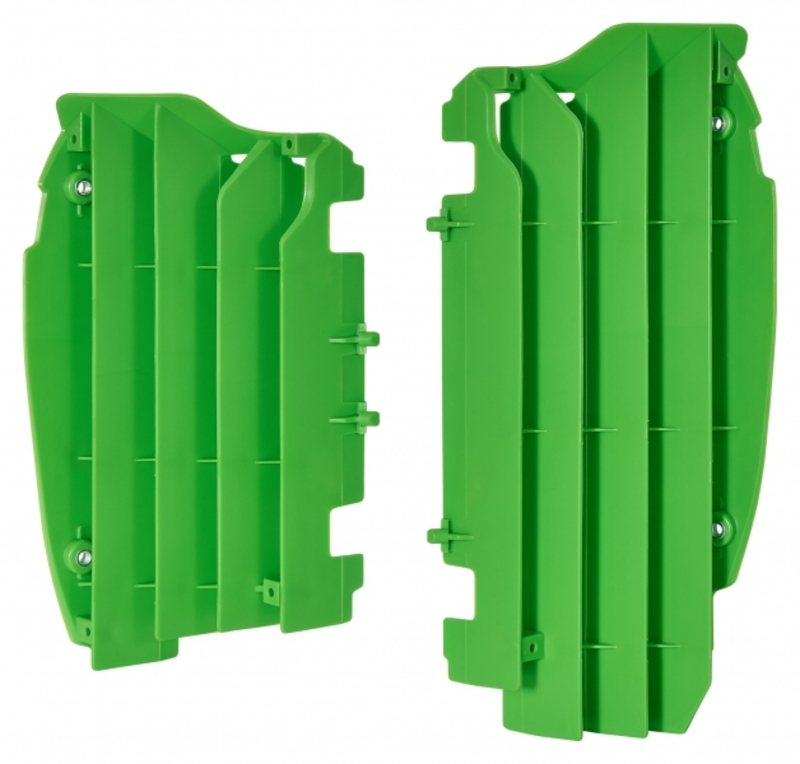 Kühlerabdeckung Polisport grün passend für Kawasaki KX450F