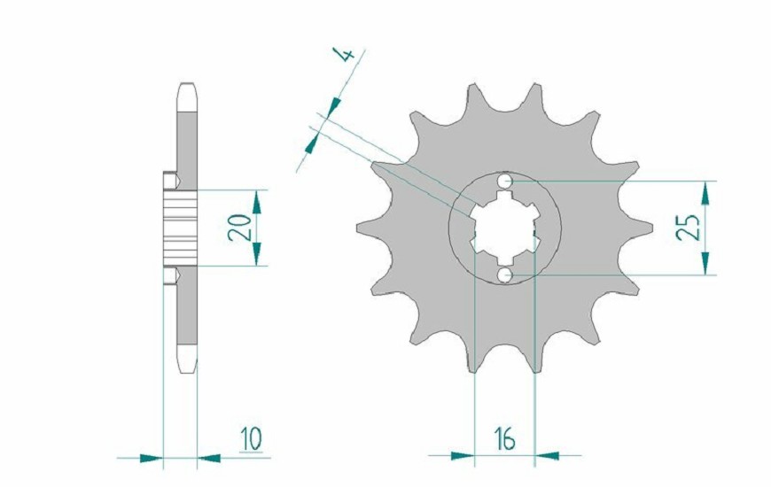 AFAM Standard Stahlritzel vorne 64200 - 520 AFAM Standard Stahlritzel vorne 64200 - 520