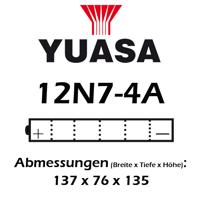 Batterie YUASA 12N7-4A 7 AH