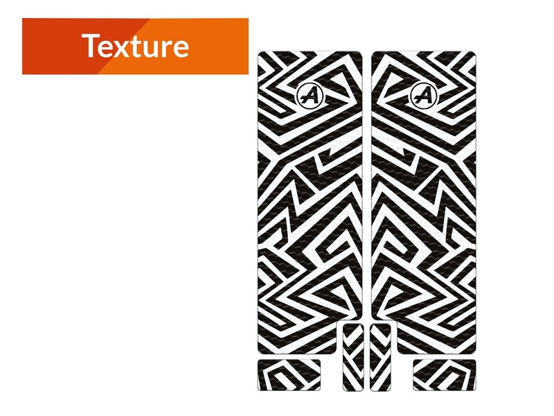 ALGIS Texture Fork Guards Kit - Black Lines ALGIS Texture Fork Guards Kit - Black Lines