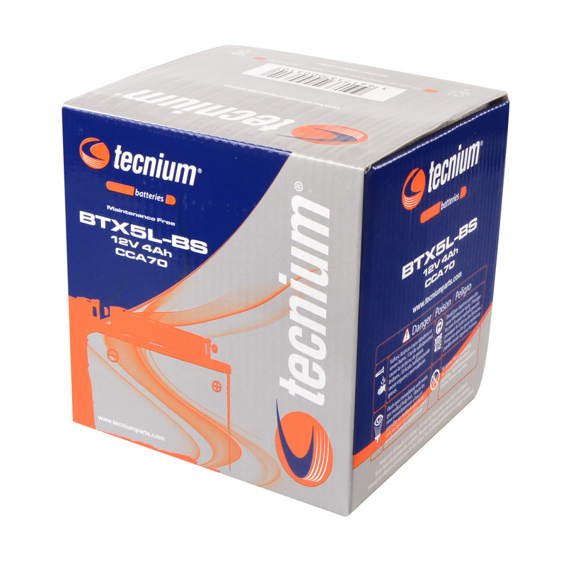 TECNIUM Wartungsfreie Batterie mit Säurepack - BTX5L-BS