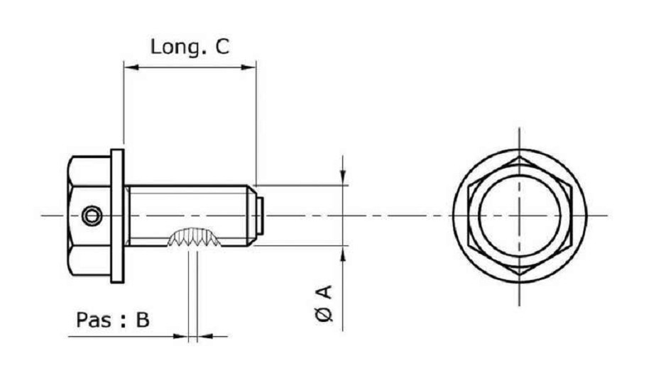 TECNIUM Magnetische Ablassschraube - Aluminium schwarz M10x1,5x14