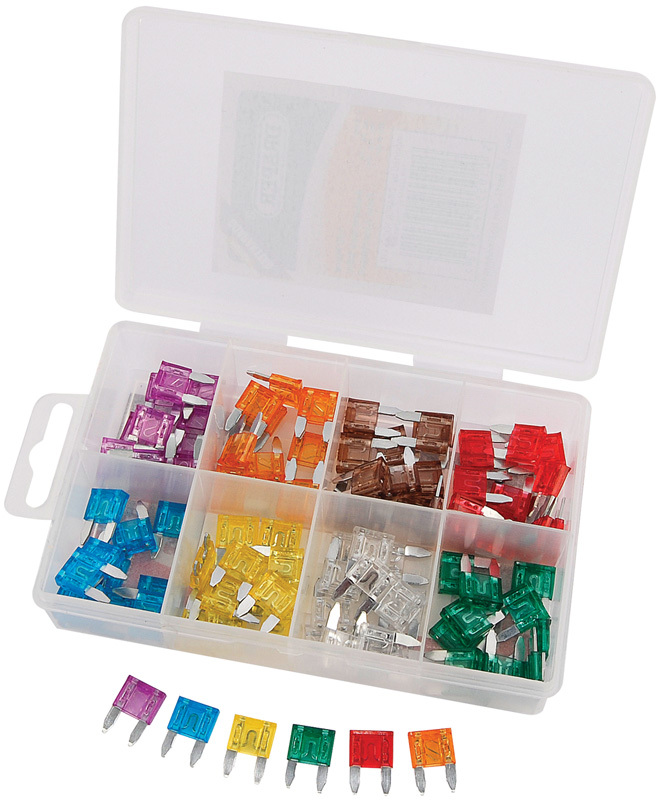 Box mit 100 Draper-Minisicherungen von 3A bis 30A