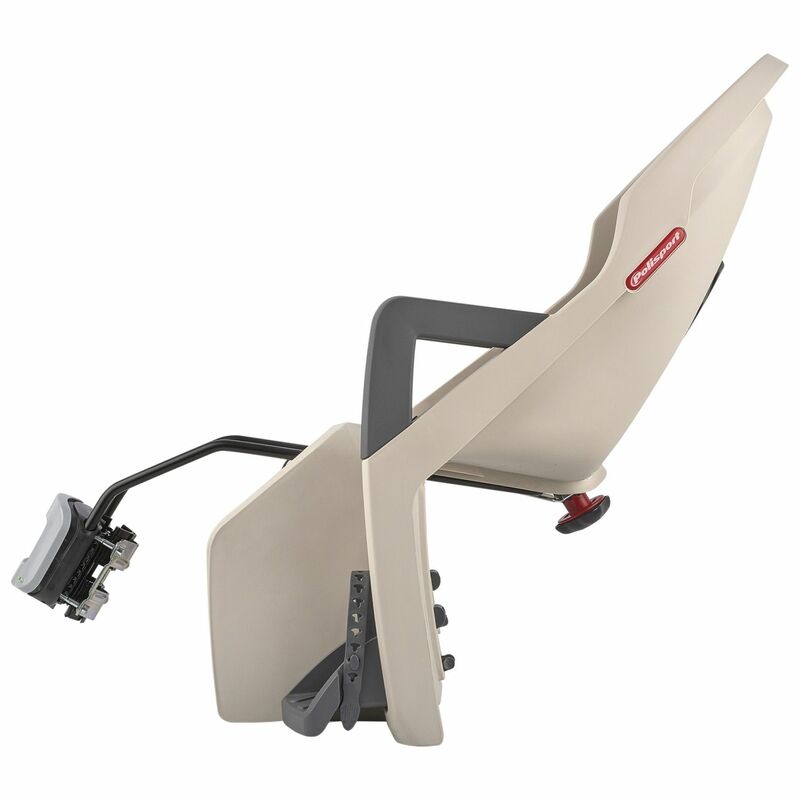 POLISPORT Guppy Maxi+ FF Rear Child Bike Seat Carrier Mounting - Cream/Gray POLISPORT Guppy Maxi+ FF Rear Child Bike Seat Carrier Mounting - Cream/Gray