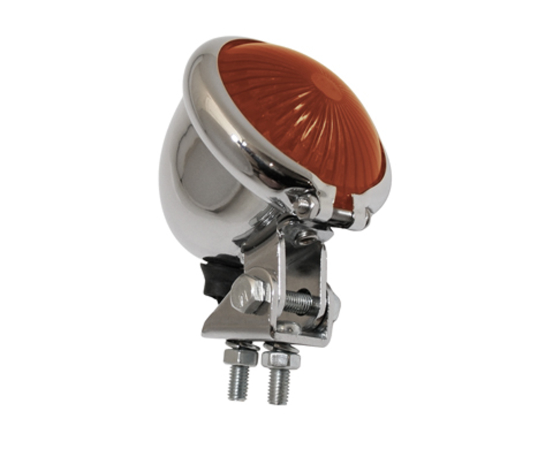 SHIN YO LED-Rücklicht Bates Style verchromtes Gehäuse Rotes Glas
