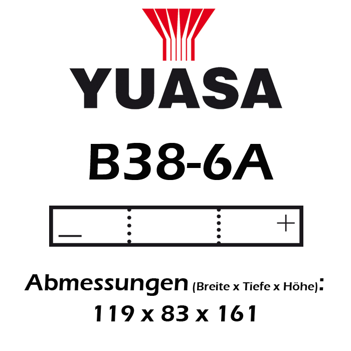 Batterie YUASA B38-6A 13 AH