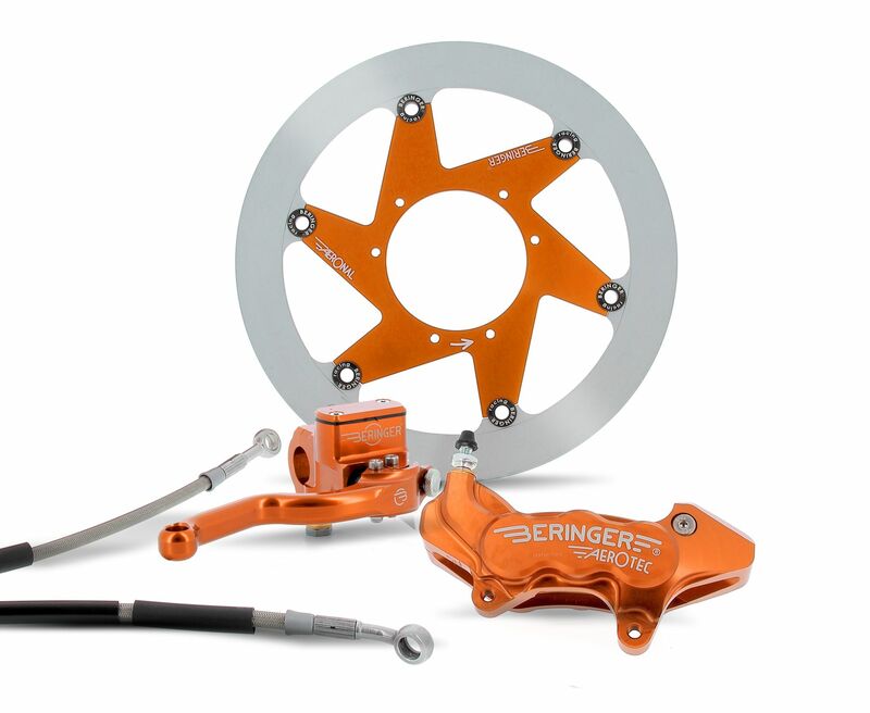 BERINGER Top Race Bremsenkit Rad 17 Bremssattel Aerotec® axial 6 Kolben orangefarben