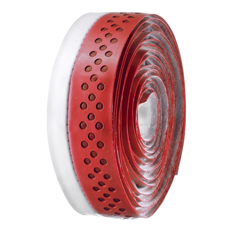 Velo Bicycle Handlebar Tape Road  Microfiber Drilled 2-Tone Red/White