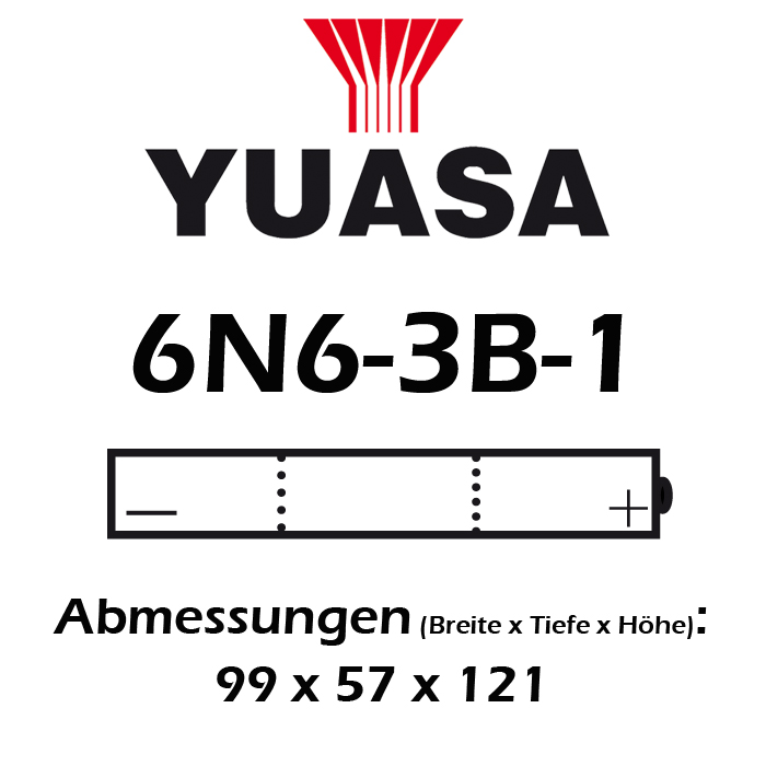 Batterie YUASA 6N6-3B-1 6 AH