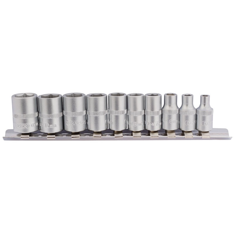 DRAPER Satz 1/4 Stecknüsse 10 mm bis 13 mm 4-teilig DRAPER Satz 1/4 Stecknüsse 10 mm bis 13 mm 4-teilig