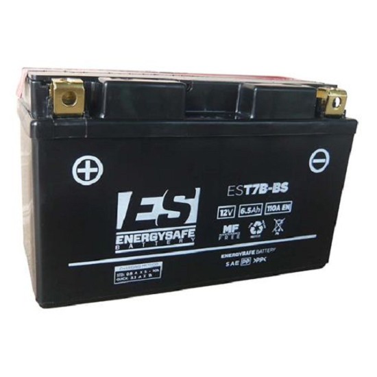 Batterie ENERGYSAFE EST7B-BS (CP) mit Säurepack 12V/6,5AH (10 Std.) [150x65x93] CCA=110A (2 Jahre Garantie - s. Artikeltext)