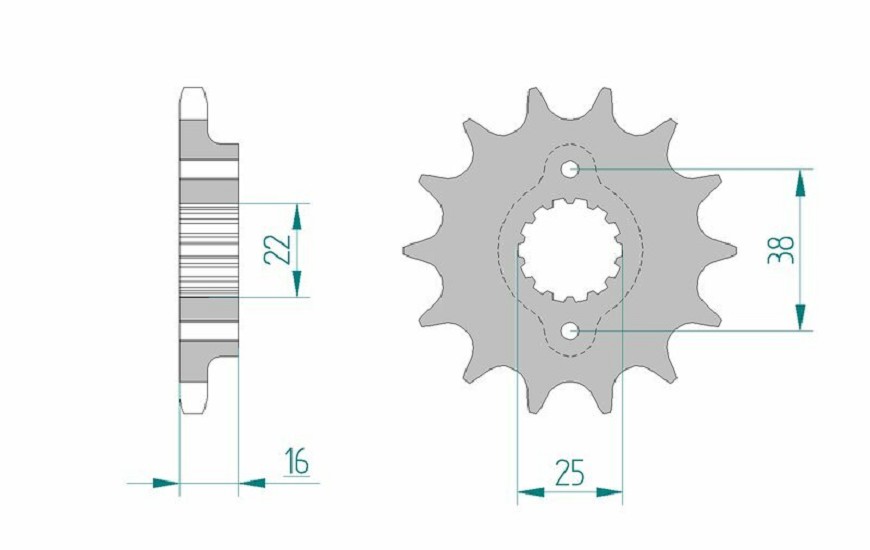 AFAM Standard Stahlritzel vorne 52608 - 525