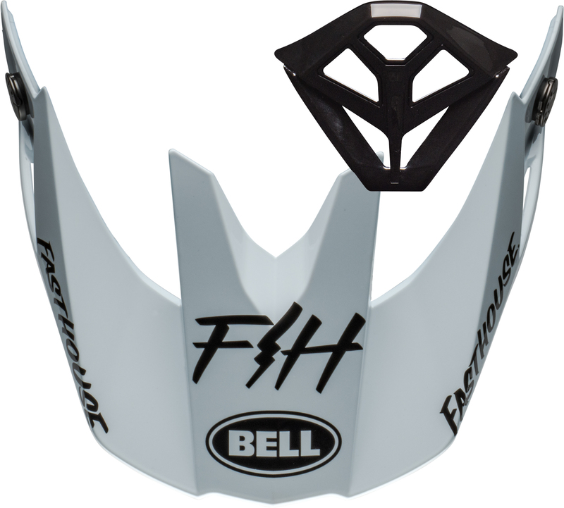 BELL Moto-10 Gewölbte Spitze und Mundstück-Kit - Fasthouse Mod Squad Gloss White/Black