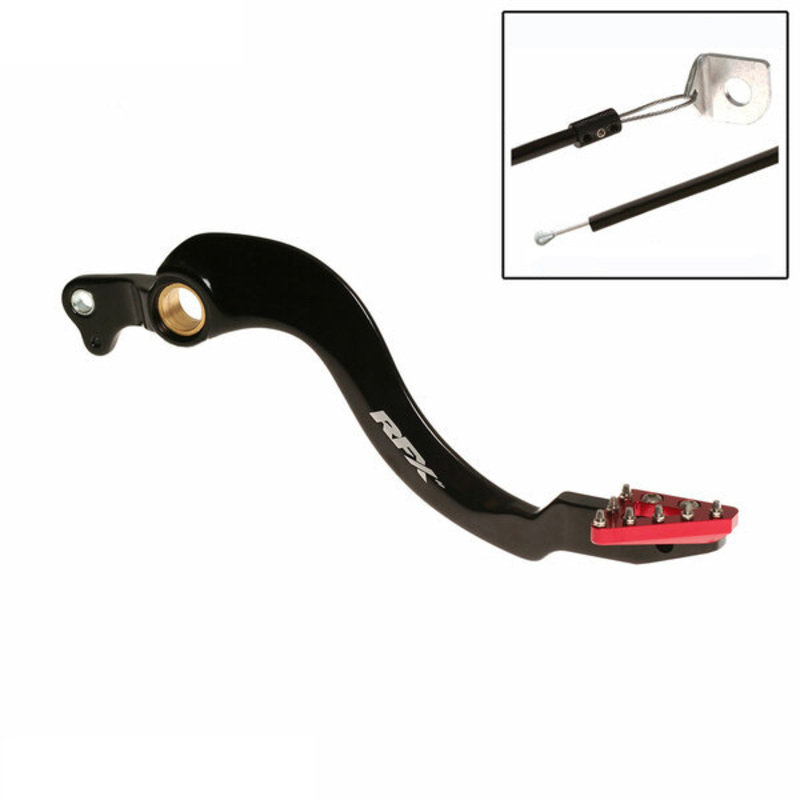RFX Pro ST Hinterradbremshebel (Hart eloxiert Schwarz/Rot) - passend für Honda CRF250 /450