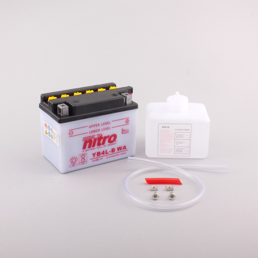 Batterie NITRO NB4L-B (CP) mit Säurepack 12V/4Ah [120x70x92] CCA=56A