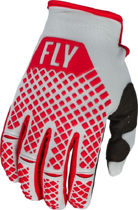 FLY RACING Kinetic Gloves Red/Grey Lg
