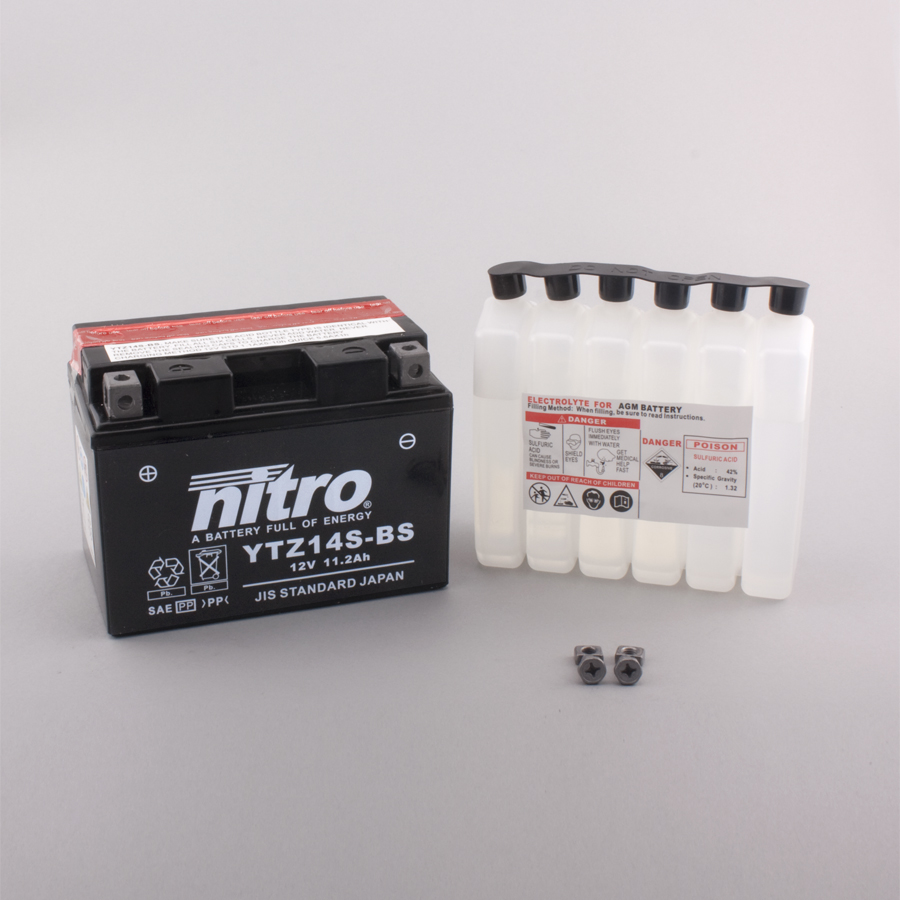 Batterie NITRO NTZ14S-BS (CP) mit Säurepack 12V/11,2Ah [150x87x110] CCA=230A
