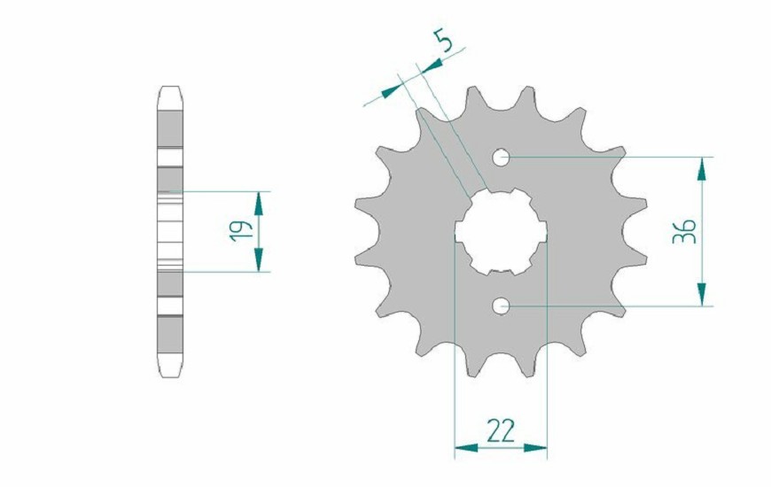 AFAM Standard Stahlritzel vorne 21305 - 428 AFAM Standard Stahlritzel vorne 21305 - 428