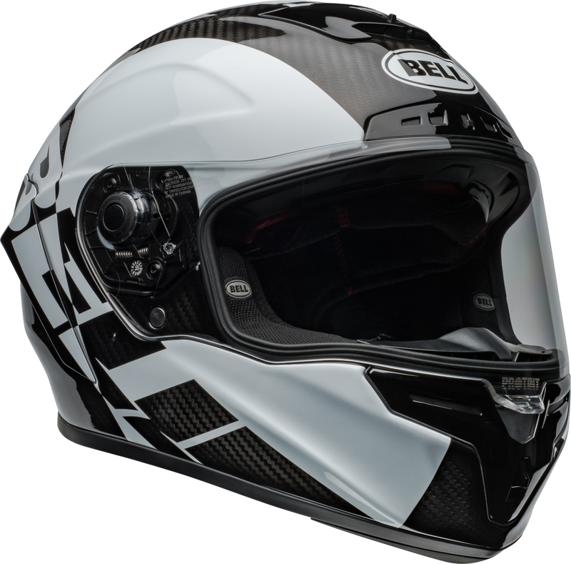 BELL Race Star DLX Flex Helm - Offset Gloss Black/White